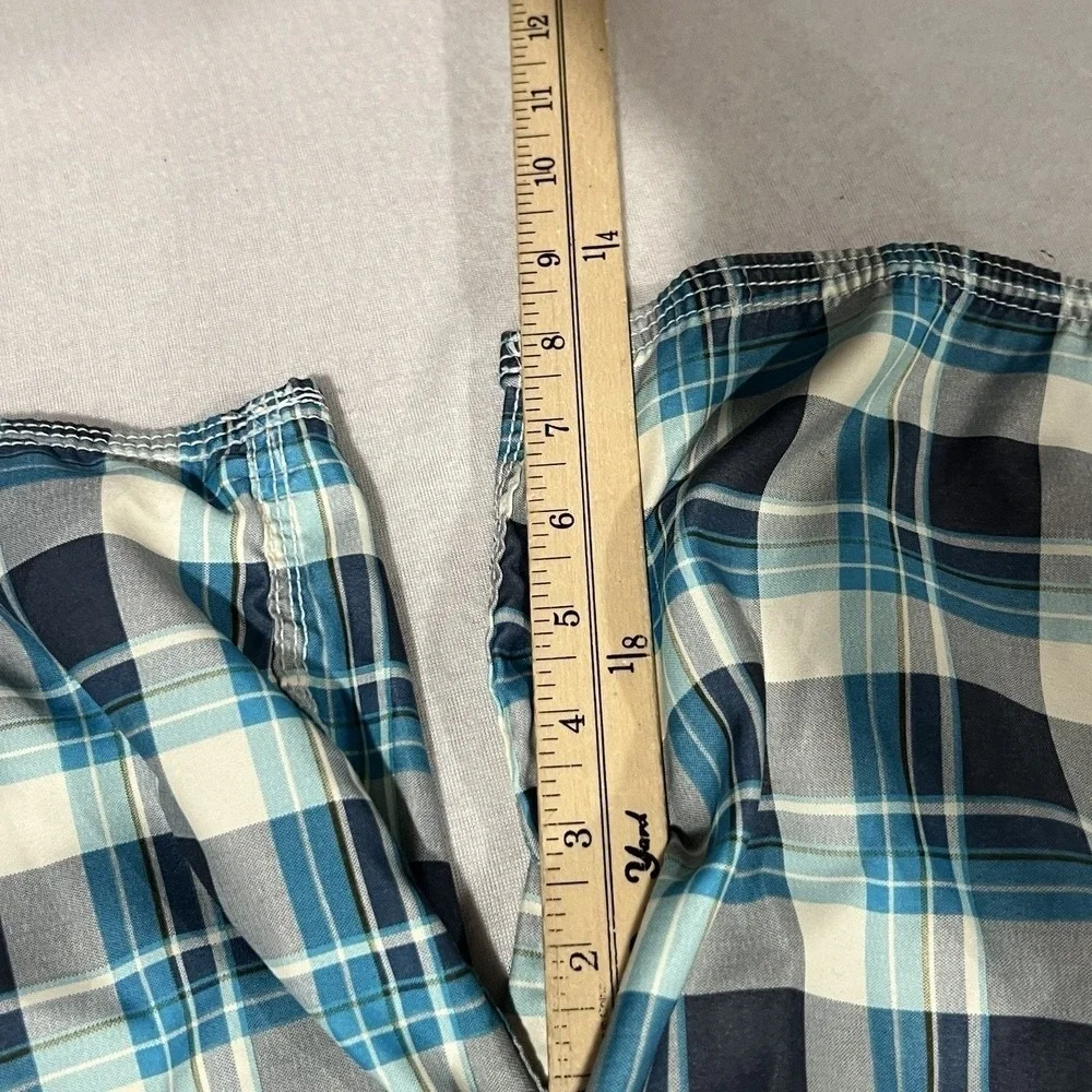 American Eagle Men Trunks Plaid Board Shorts Summer Beach Size 32